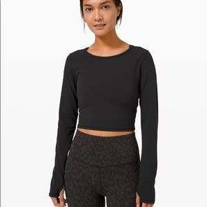 NWOT Lululemon Ever elated Nulu cropped LS
